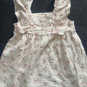 Ruffled Cherry Print Toddler Girl Dress